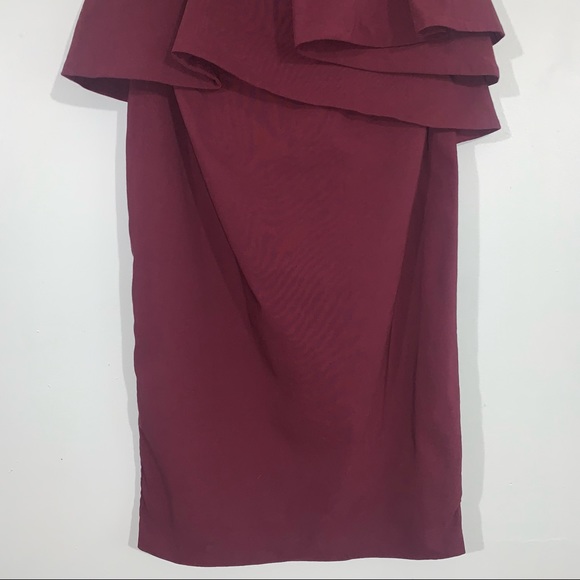 ASOS size 4 strapless burgundy dress - Picture 5 of 12